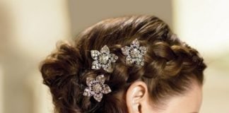 side braid updo wedding hairstyles for short hair
