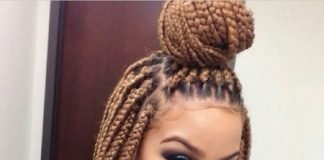top knot braids for black women