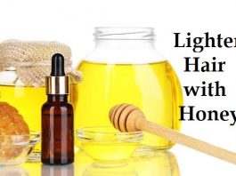 lighten hair with honey