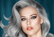 long salt and pepper curls hairstyles for gray hair