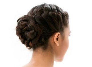 plaited formal updos for special days