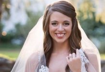 Side parted hairstyle half up and half down wedding hairstyles