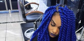 blue senegalese twists for black women