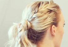 braided and knotted ponytail messy ponytail hairstyles