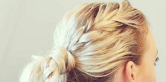 braided and knotted ponytail messy ponytail hairstyles