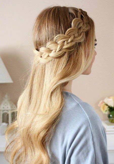 15 Thrilling Half Braided Hairstyles