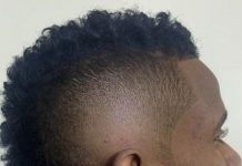 natural curls with fade shave mohawk hairstyles for men