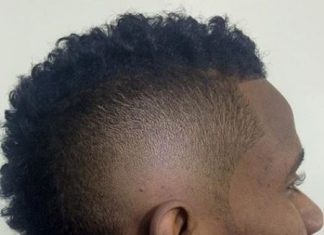 natural curls with fade shave mohawk hairstyles for men