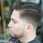rolled back pompadour hairstyles for men