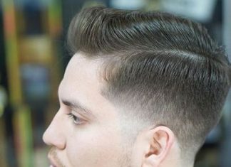 rolled back pompadour hairstyles for men