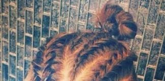 Male braids with bun braids for men