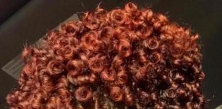 Short red curls Natural hairstyles for African Amrican women